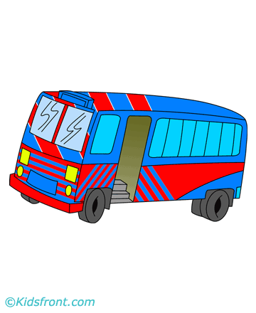 Empty Bus Coloring Pages